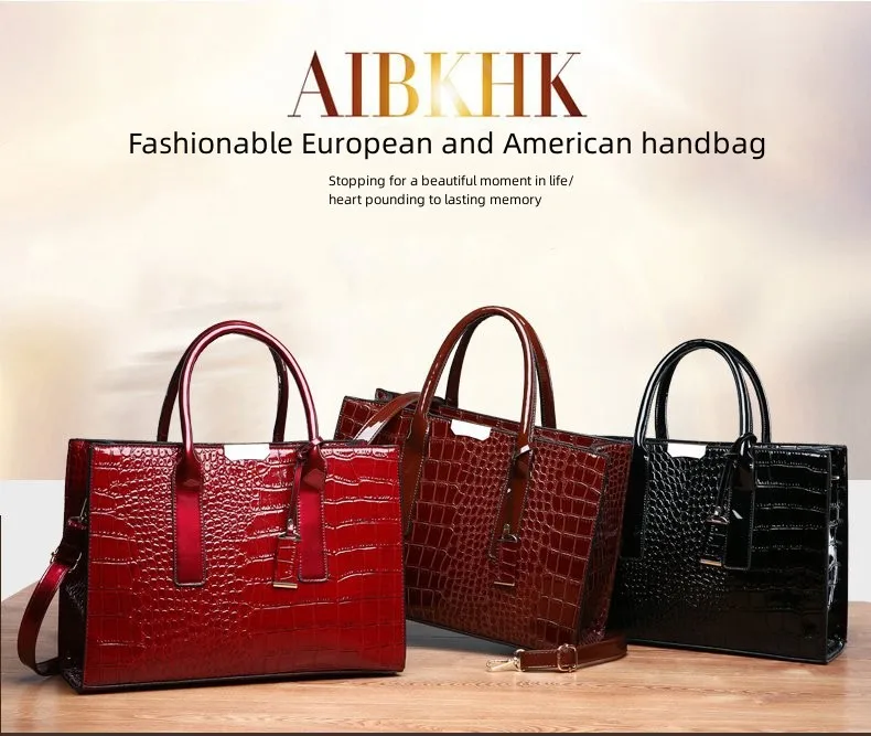 

Crocodile Print Women Handbags Purse Tote Bags Adjustable Strap Top Handle Bag Large Capacity Crossbody Bags Work Travel Gifts