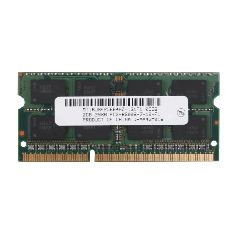 Оперативная память для ноутбука 4X DDR3 2GB 2RX8 PC3-8500S 1066Mhz 204Pin 1,5 V, оперативная память для ноутбука
