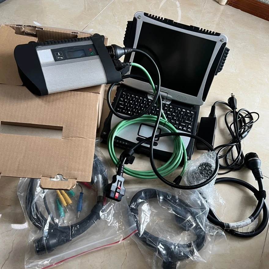 Диагностический инструмент mb star 4 sd для подключения к ноутбуку, с программным обеспечением SSD + CF19