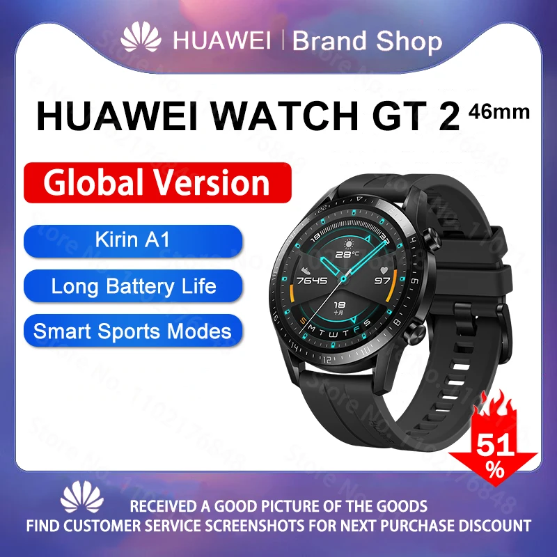 Versione globale HUAWEI Watch GT 2 Smart Watch impermeabile GPS Fitness Tracker Huawei GT2 SmartWatch cardiofrequenzimetro Sleep Tracker
