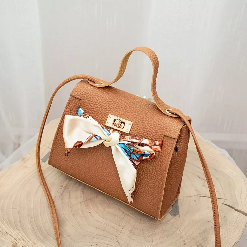 

Leather Bow-Knot Shoulder Bag Messenger Purse Bag Women Single Strap Crossbody Handbag Purse Small 5 Colors
