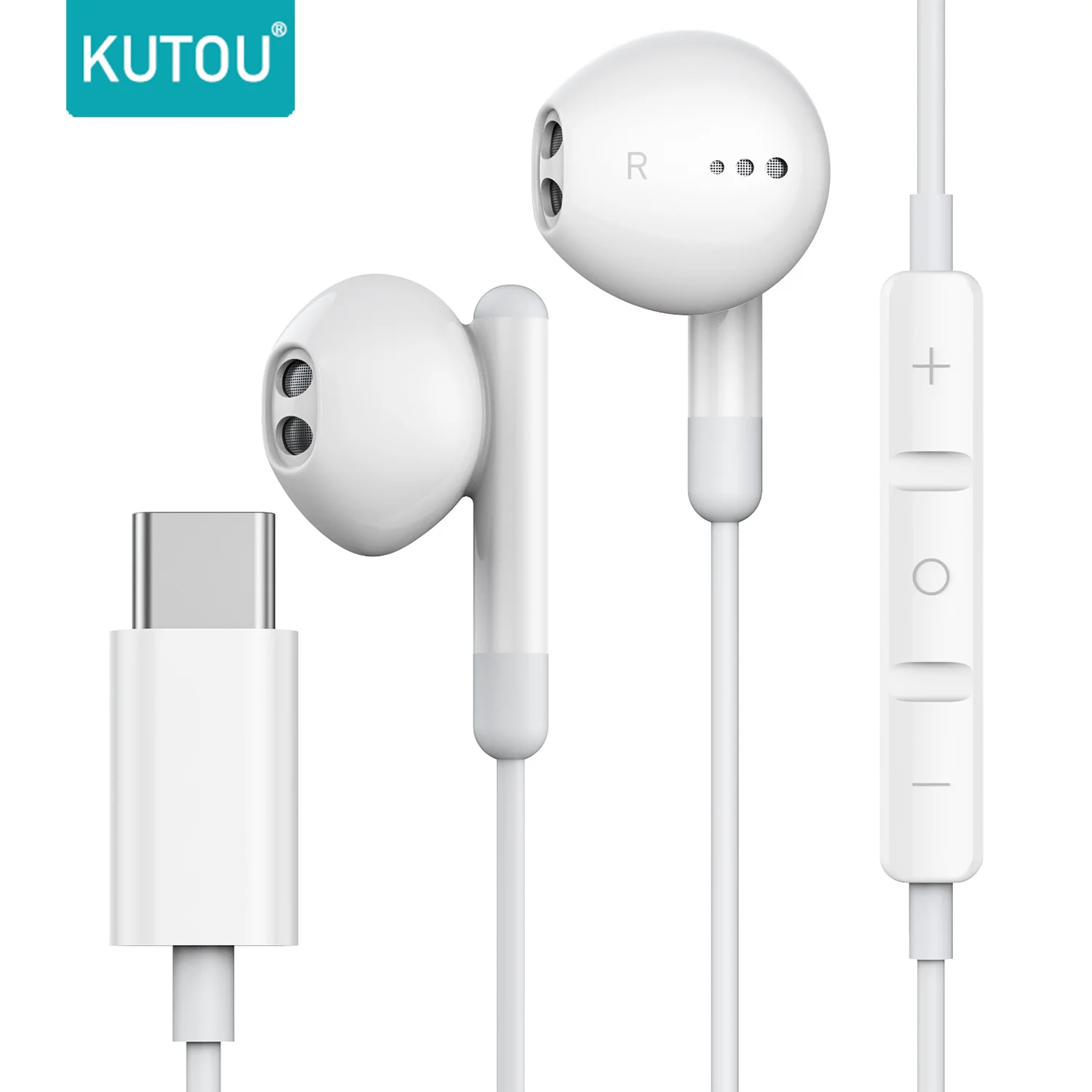 

KUTOU Type-C Wired Earphones For Xiaomi Huawei OnePlus Headphone With Mic Earbuds Headset Stereo Noise Isolating