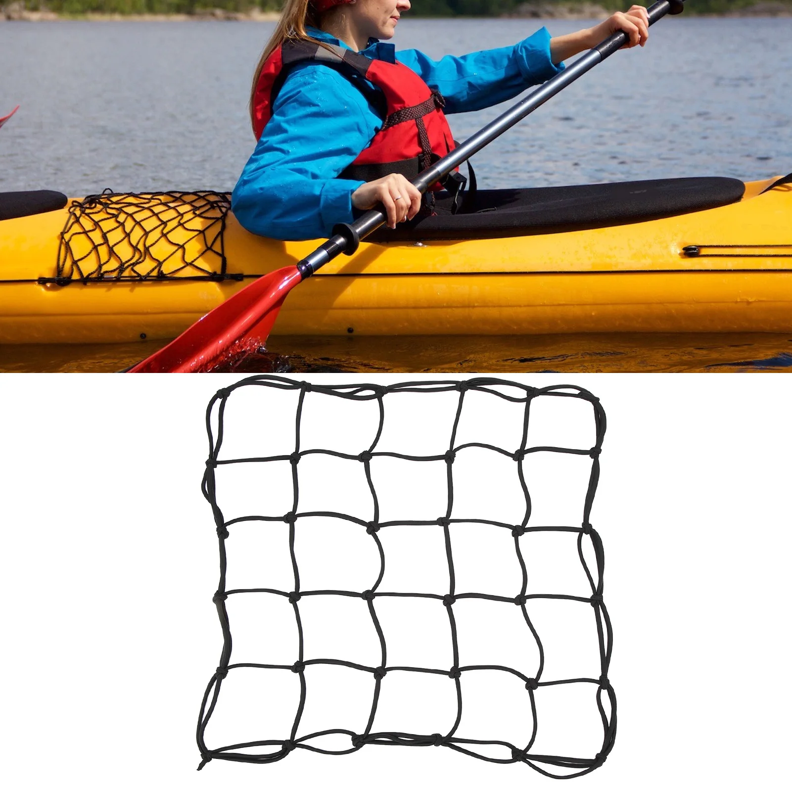 

15 Inch Cargo Net Elastic Powerful Protection Versatile High Strength Motorbike Storage Organizer Net For Motorcycle ATVs Boats