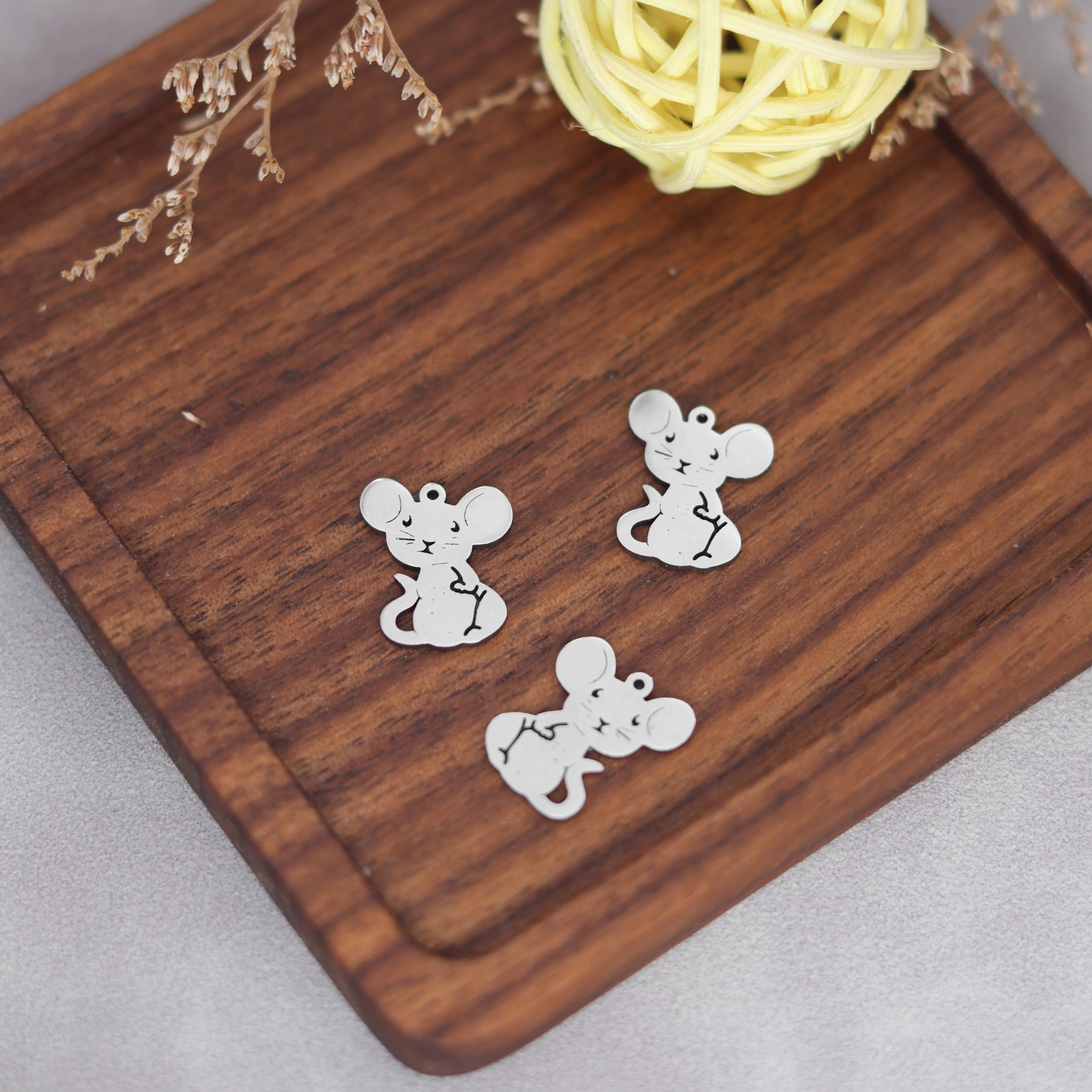 3 шт./Лот подвеска из нержавеющей стали в виде кошки