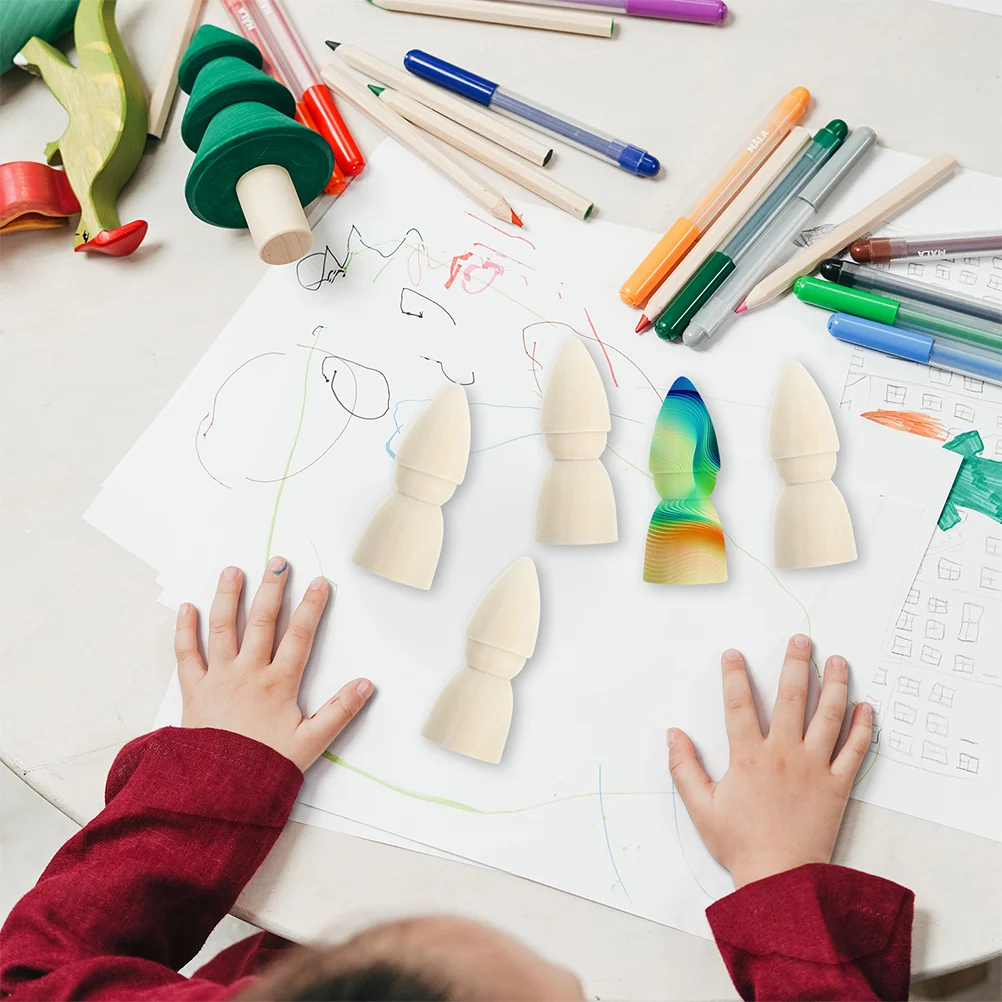 20 шт. окрашенные куклы дятел игрушки объемные колышки DIY пустые деревянные люди