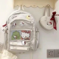 kawaii sanrios backpack hellokittys cartoon cute backpack anime large capacity portable travel schoolbag girls birthday gift