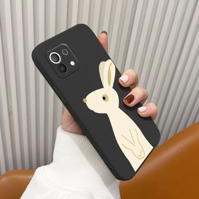 Чехол с мультяшным кроликом для телефона Xiaomi Mi 11 lite Ultra 11i 11T 10T 9T Pro Lite 10 10S 9 8 Poco F2 X2 F3