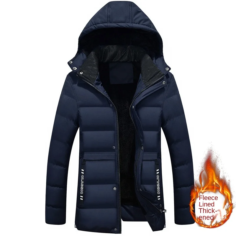 Fashion 2022 Down Jacket Cotton Men's New Winter Cashmere Long Hooded Men's Korean Down Cotton-padded Luxury Men Winter Jacket