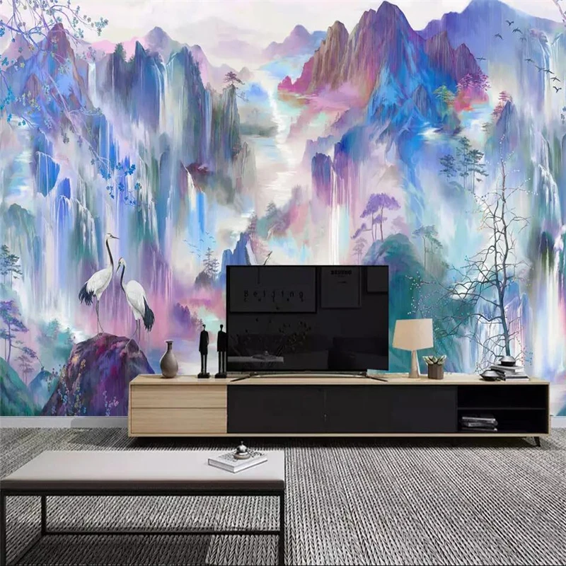 Самоклеящиеся обои на заказ новые китайские краны цветы и птицы цветной фон