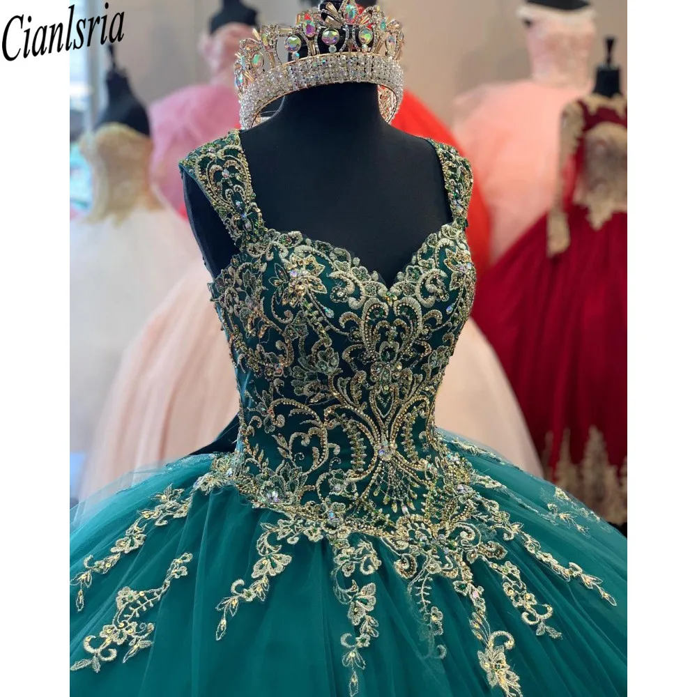 

Темно-зеленые платья для Quinceanera, кружевное платье в стиле apple с бусинами, милое платье 16 цветов, платье xv, корсет на спине