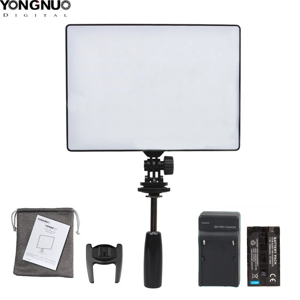 YONGNUO YN300 Air YN300air 3200k-5500k YN-300 air Pro Светодиодная лампа для видеокамеры с аккумулятором NP- F750 и зарядным устройством для Canon Nikon