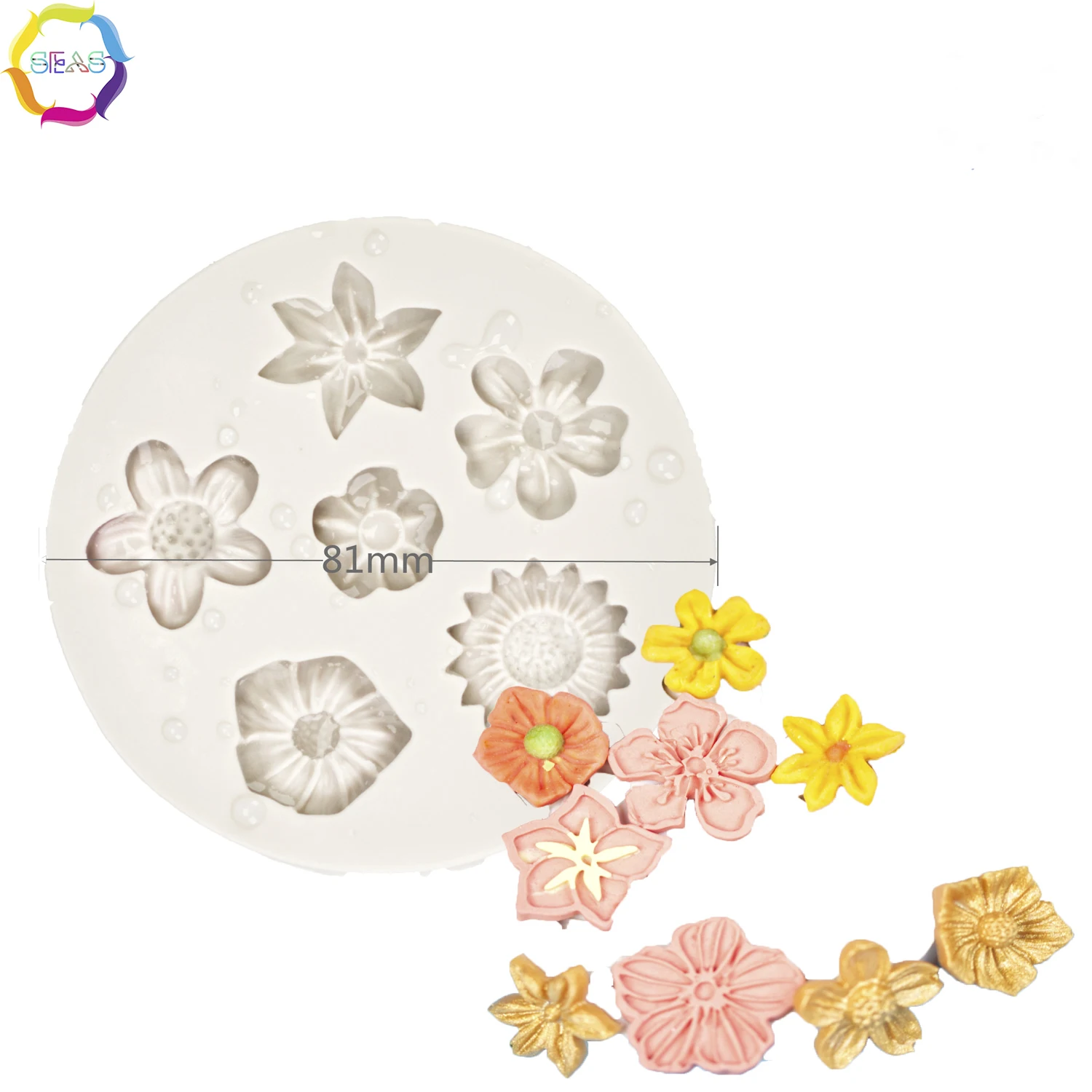 

Flower Silicone Fondant Cake Mold Rose Sunflower Cupcake Jelly Candy Chocolate Decoration For Baking Resin Tool Moulds