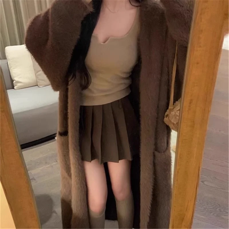 Высококачественный длинный свободный кардиган Maillard для женщин свитер с