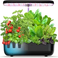 indoor herb garden intelligent flowerpot set plant hydroponic grow system with grow lights air system automatic timer planter
