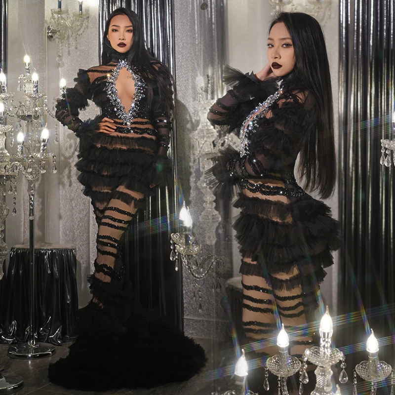 

Женское платье с блестками, вечернее платье с вырезами, модель VDB6879