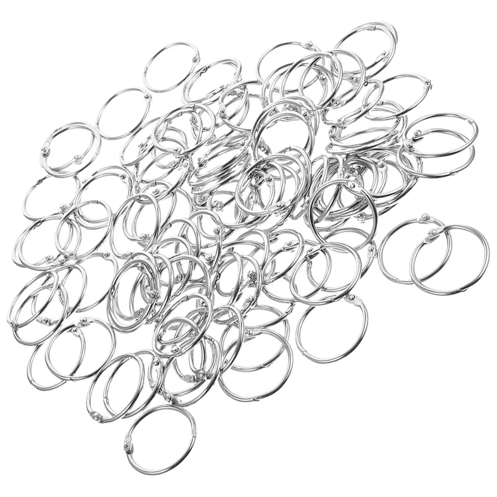 

Ring Key Clip Loose Leaf Binder Rings Clips Buckles Metal Index Cards Small Notebooks