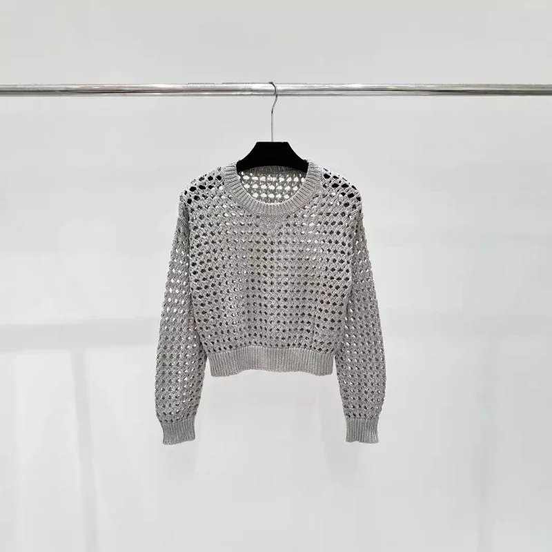 Вязаный топ для женщин новинка 2024 осенний весенний свободный повседневный