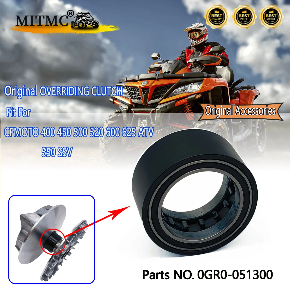 

Оригинальный односторонний подшипник, верхняя муфта для CF 450 520 550 600 625 ATV SSV 0GR0- 051300 КВАД