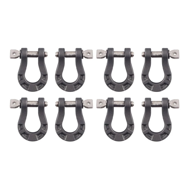 

8Pcs Metal Bumper D-Ring Tow Hook For 1/10 RC Crawler Car Axial SCX10 90046 SCX10 III Capra Traxxas TRX4 D90,Grey