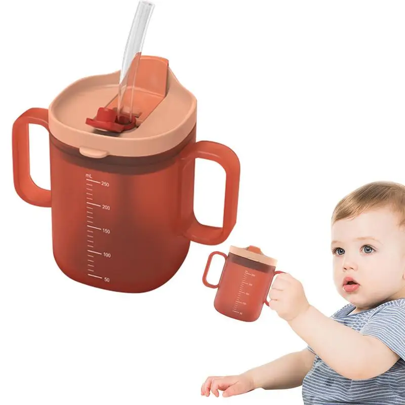 Sippy Cups For Toddlers Shatter-Proof Toddlers Water Bottle With Simple Flip-Top Lid Lightweight Dripless Sippy Cup With Lid For