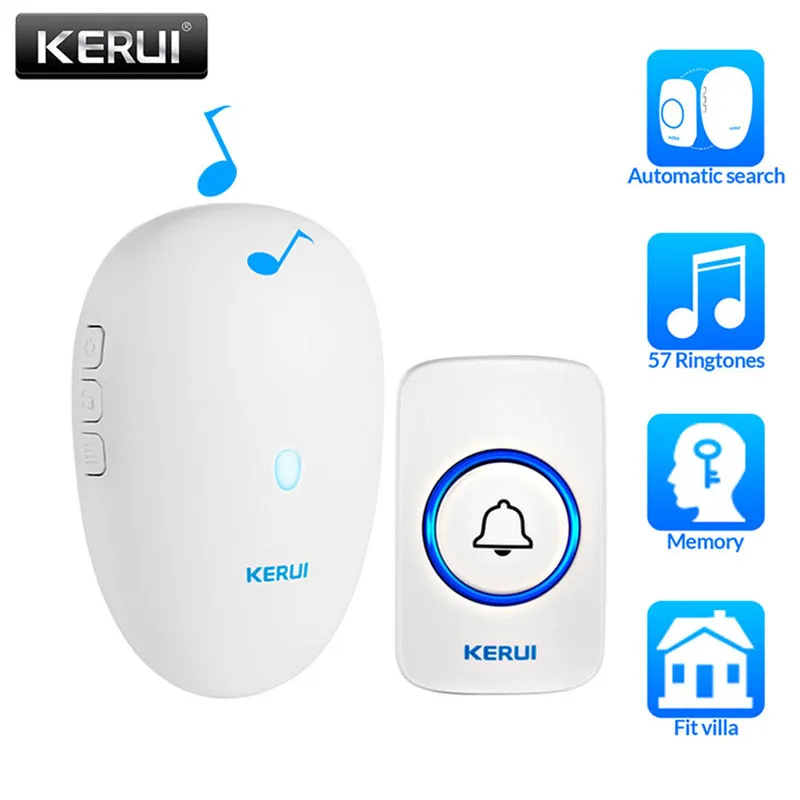 KERUI 10pcs/lot M521 Wireless Doorbell Home Security 433Mhz Welcome Doorbell 57 Songs 4 Level Volumes Adjustable