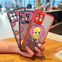 cartoon the simpsons for oppo realme narzo 50i 50a xt x7 gt neo2 c21y c3 8 8i 7 7i 6 5 pro frosted translucent phone case