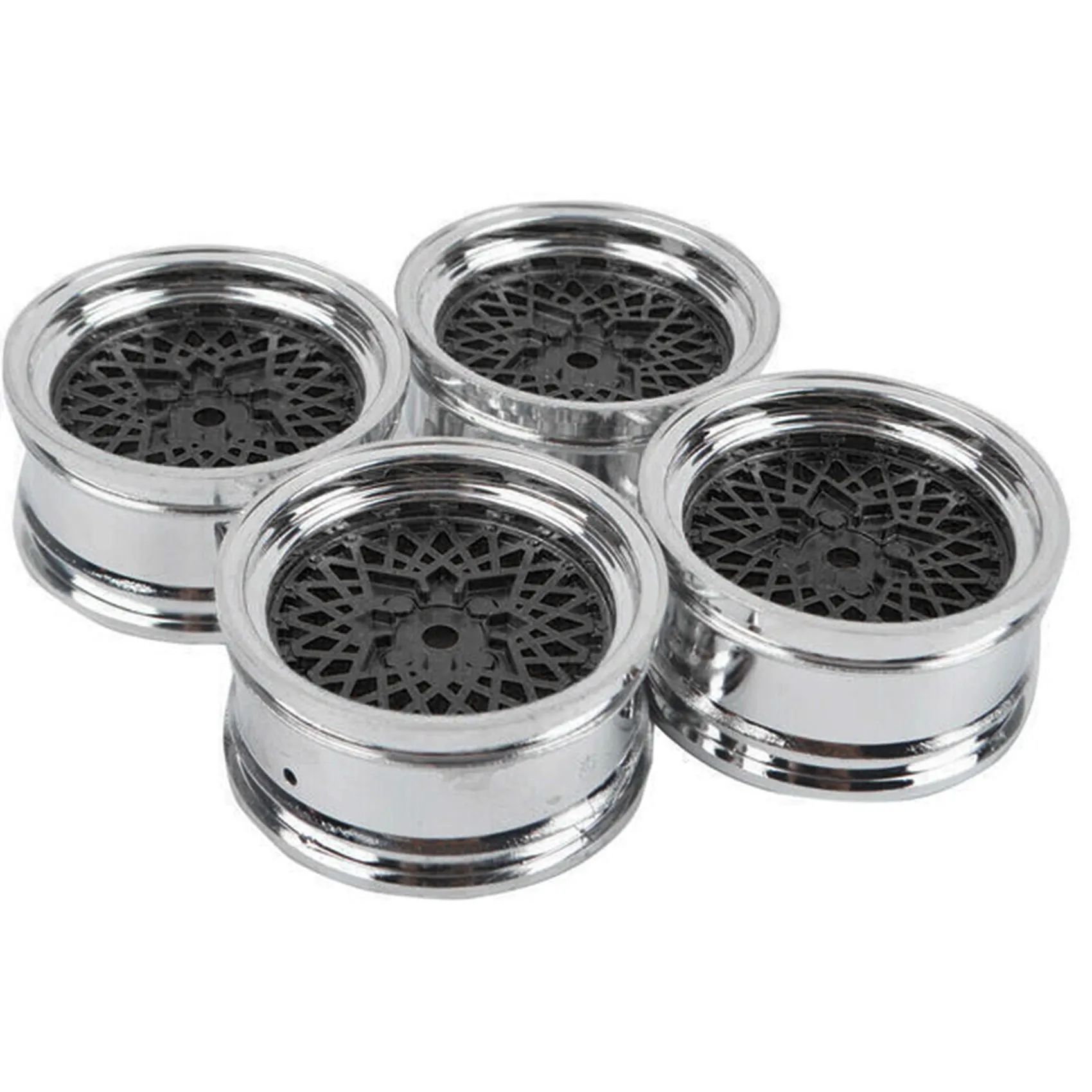 4PCS RC 1/10 Flat Run Drift Parts Rims Wheels Tires Hub for TAMIYA HSP HPI 94123/122 RC Car Wheel Hub Parts Black