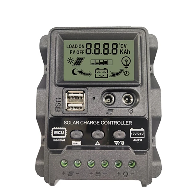 

PWM 12V 24V Solar Controller 20A 30A Auto Power Charging Controller LCD Display Dual DC Output Solar Panel Charger Regulator