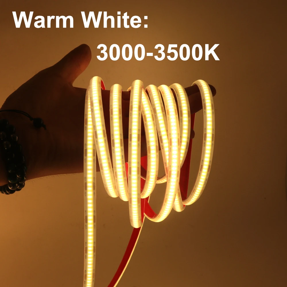 

GAHADA Водонепроницаемая светодиодная лента COB 320 светодиодов/м теплый белый/натуральный белый/белый 12В/24В