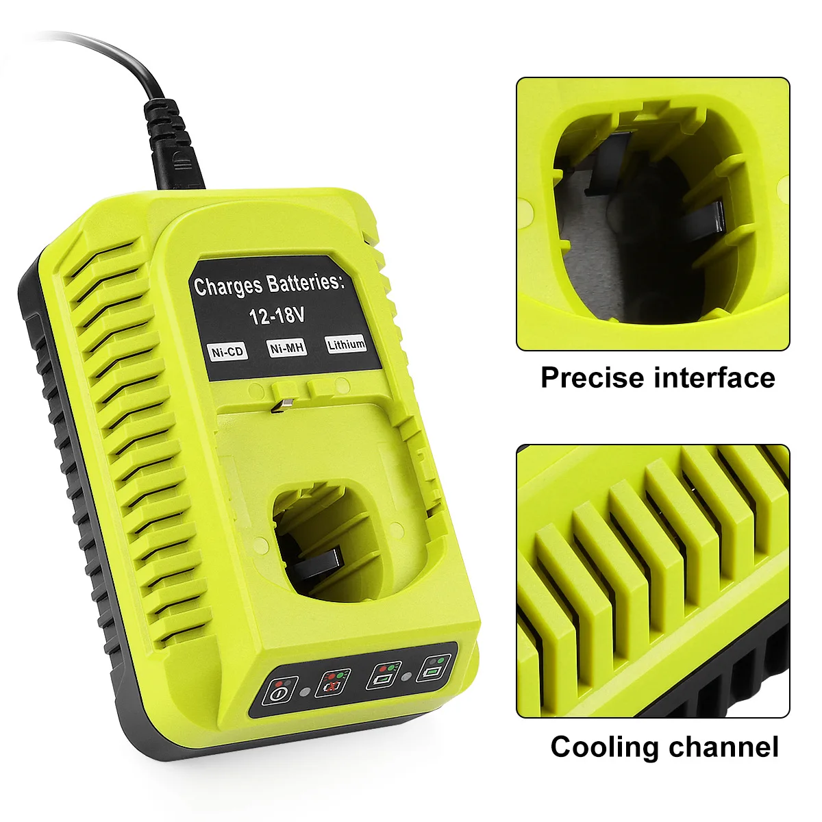 ELEOPTION P117 P118 3A зарядное устройство для Ryobi 12V-18V Ni-Cd Ni-MH литиевой батареи P108 P102 P107 P103