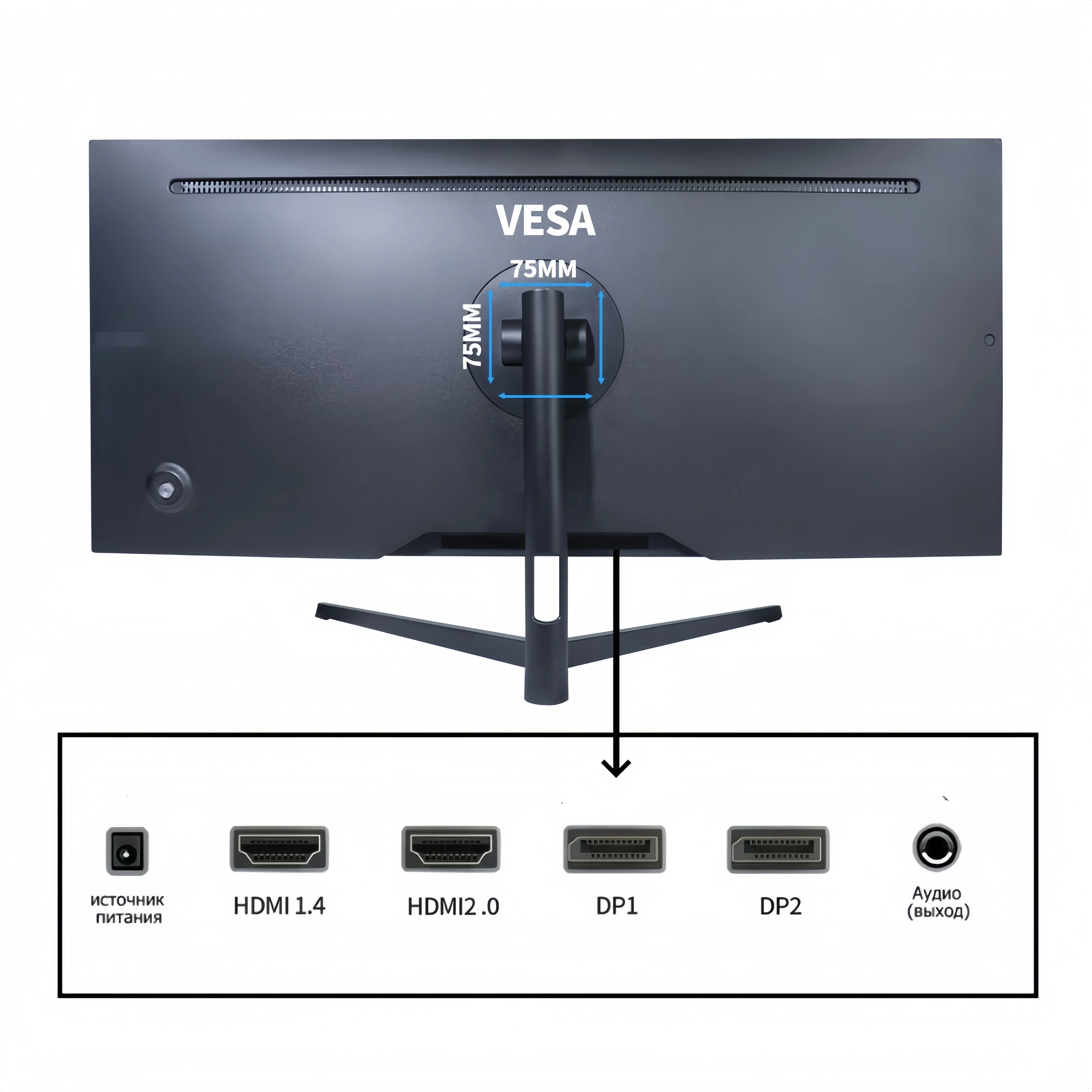 YUNMEIHANG 34&quot Монитор Игровой монитор с плоской панелью 165 Гц 4k без ободка черный