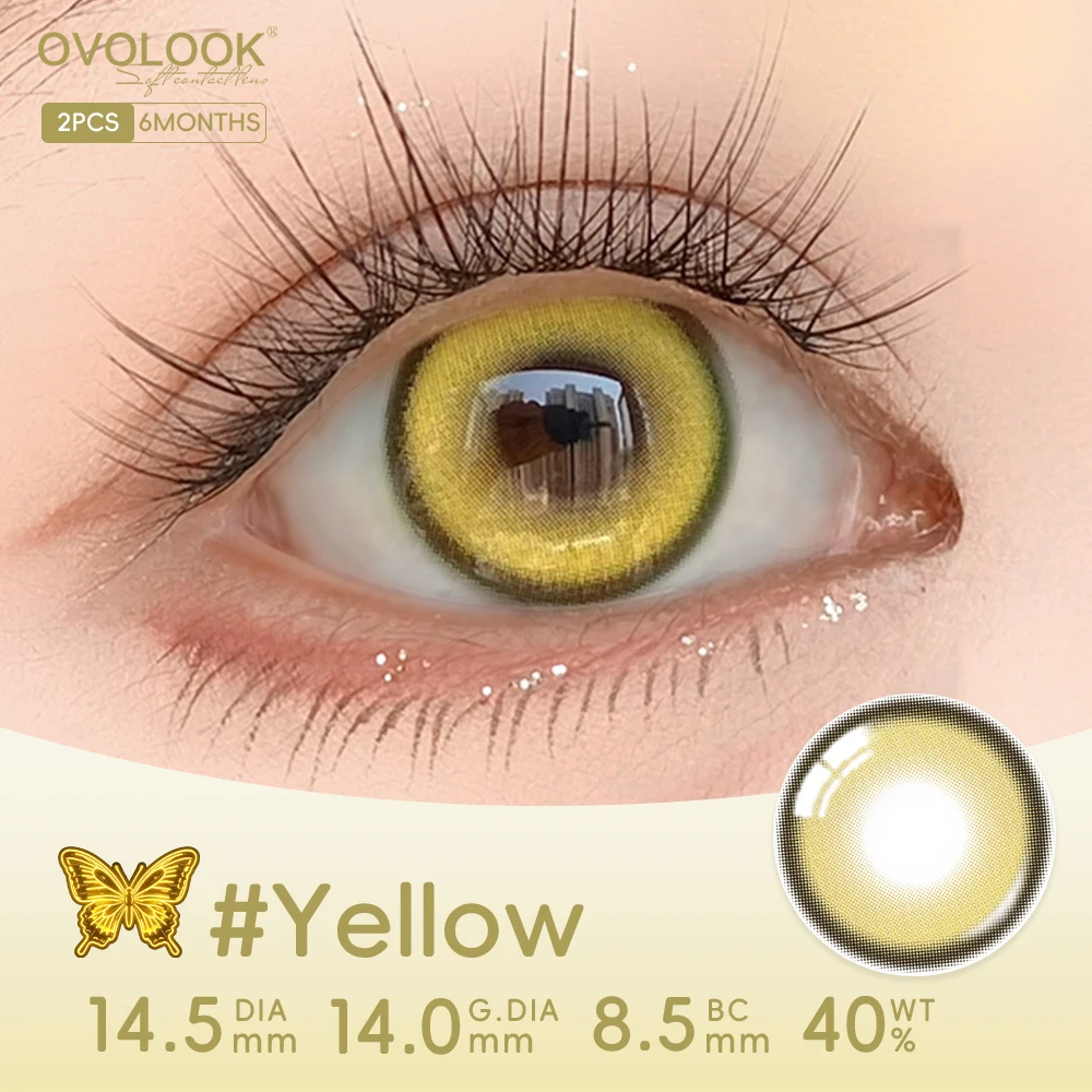 Фото OVOLOOK - Цветные контактные линзы для косплея в русском стиле, увеличивающие зрачок, цвета: Лесной зеленый/Темно-синий/Красный, для длительного ношения №4