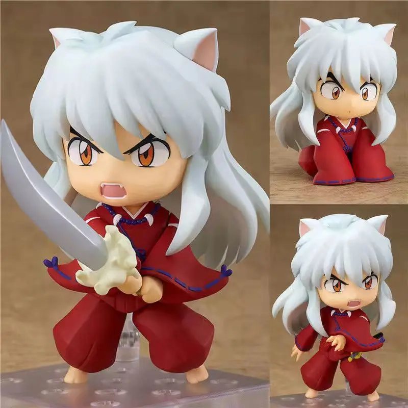 

Japanese manga Inuyasha figure change face Sesshoumaru figurine cute anime action figure collection model toys gift for kids
