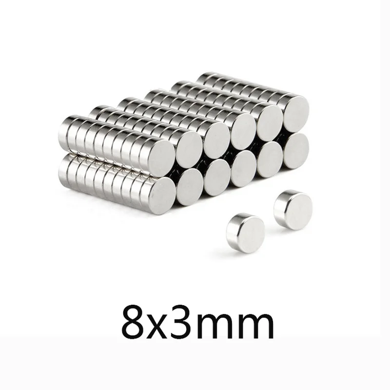 

Магнит Неодимовый, 8x3 мм, 8x3 мм, 20/50/горячая Распродажа шт., D8 * 3 мм