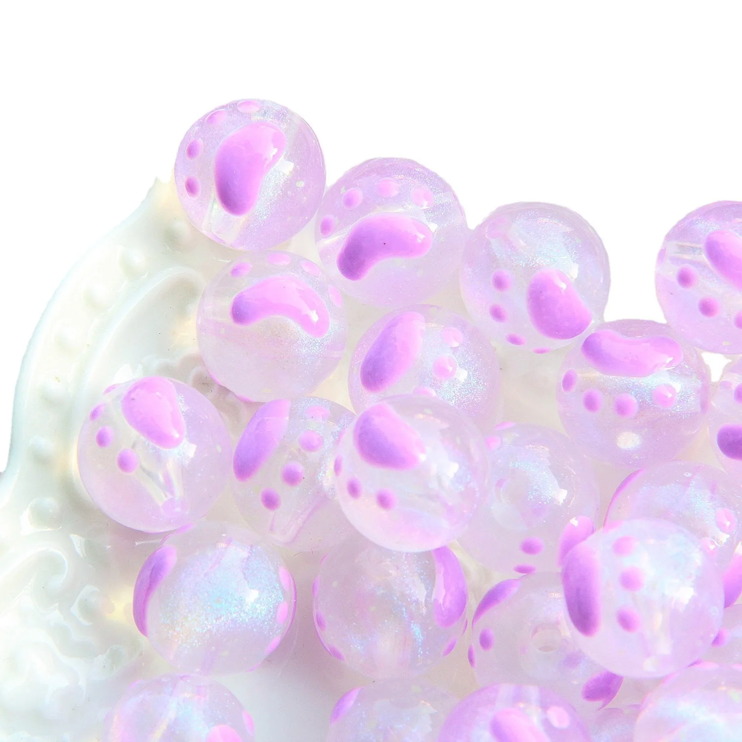 5 шт., цветные ночные светящиеся бусины, 6 мм