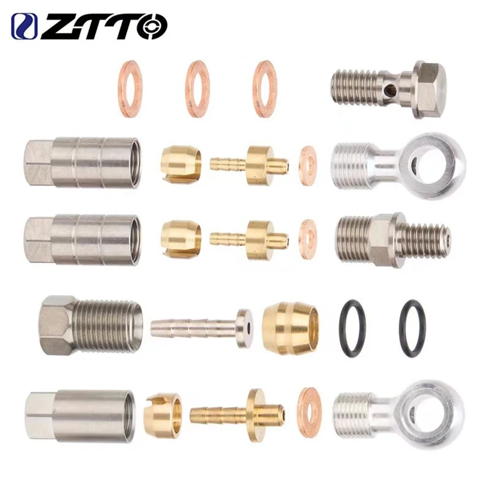

ZTTO MTB Bike Hydraulic Disc Brake Connector Kit Disc Brake Needle Olive Connect Inserts Adapters For BH90 Avid HoPe Brakes