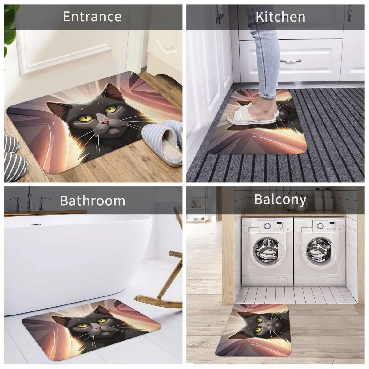 Антискользящий коврик Angry Cat