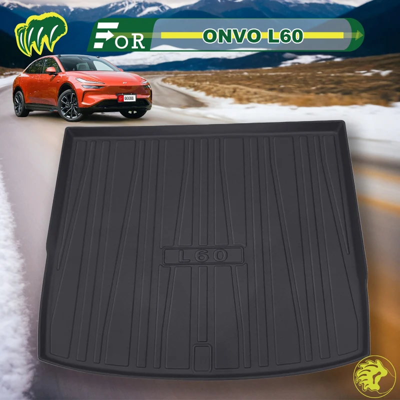 Для ONVO L60 2024-2025 TPE индивидуальный коврик в багажник автомобиля всесезонный черный