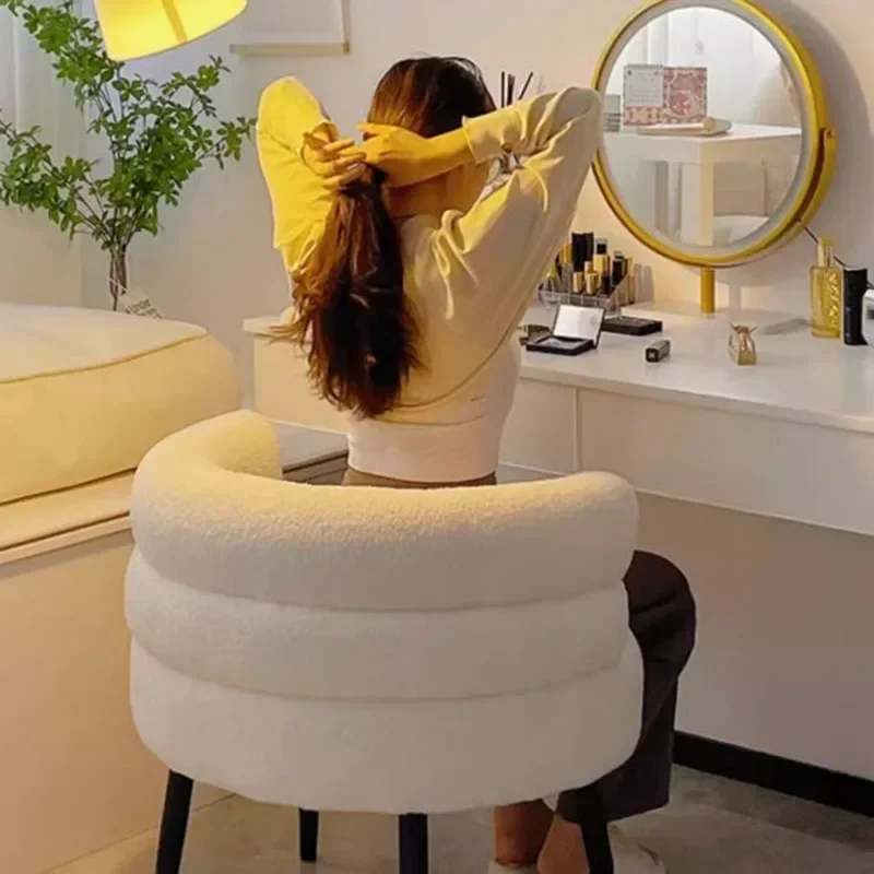 Милый европейский пушистый туалетный столик современная спальня для девочек