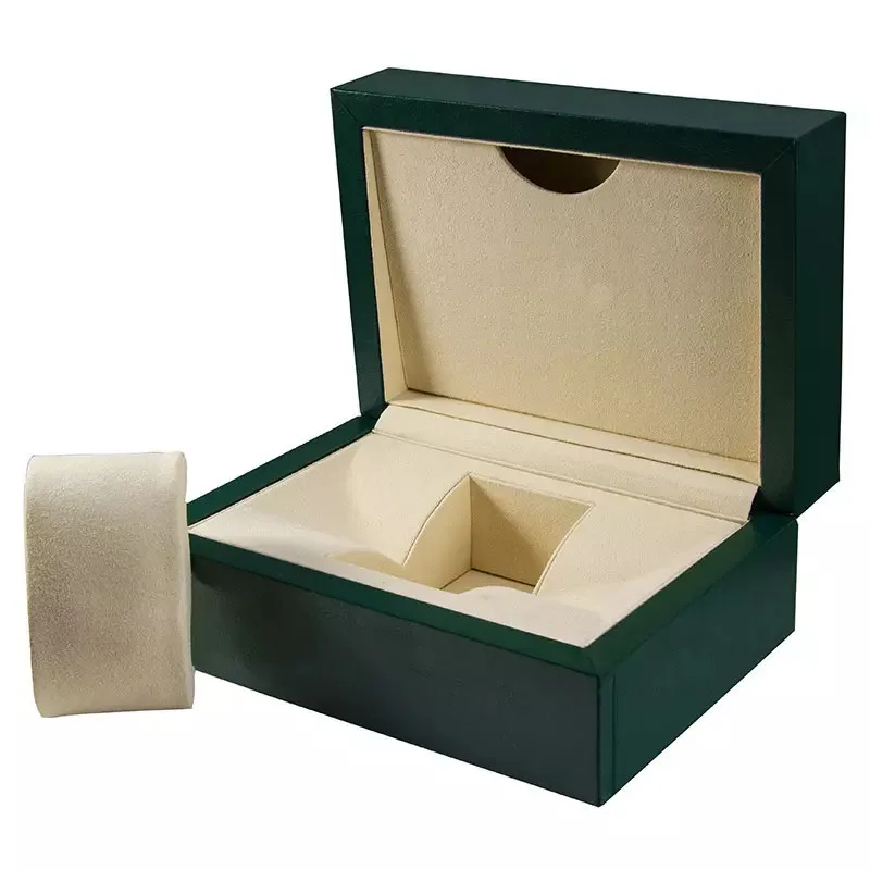 

Luxury Mens Watch Box Original Inner Outer Womans Watches Boxes Men Wristwatch Green box booklet card