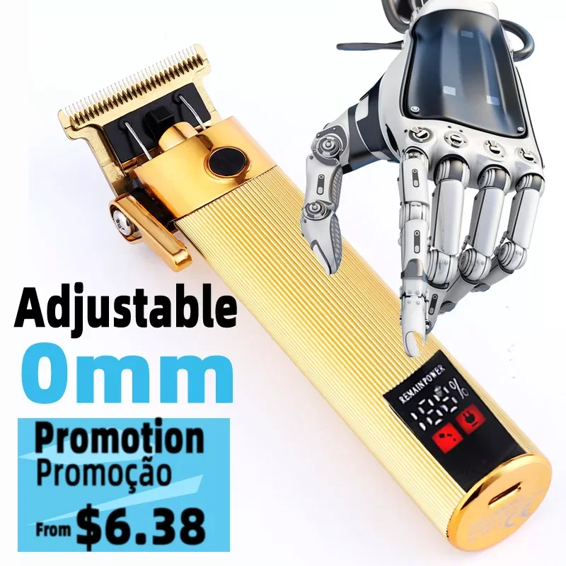 

2022 электрическая машинка для стрижки волос, перезаряжаемая бритва 0 мм, триммер для бороды, профессиональная Мужская машинка для стрижки во...