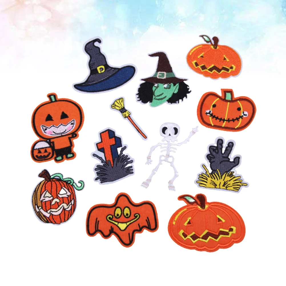 

Ondiy Embroidered Iron Cloth Sewing Pumpkin Clothing Repair Dress Stickermaking Hole Broken Ornament Crafts Carving Festival