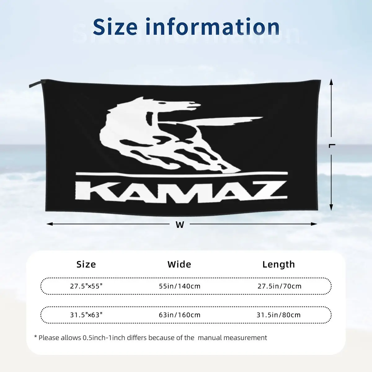 Новое модное банное полотенце Kamaz из полихлопка с логотипом для лица пляжное