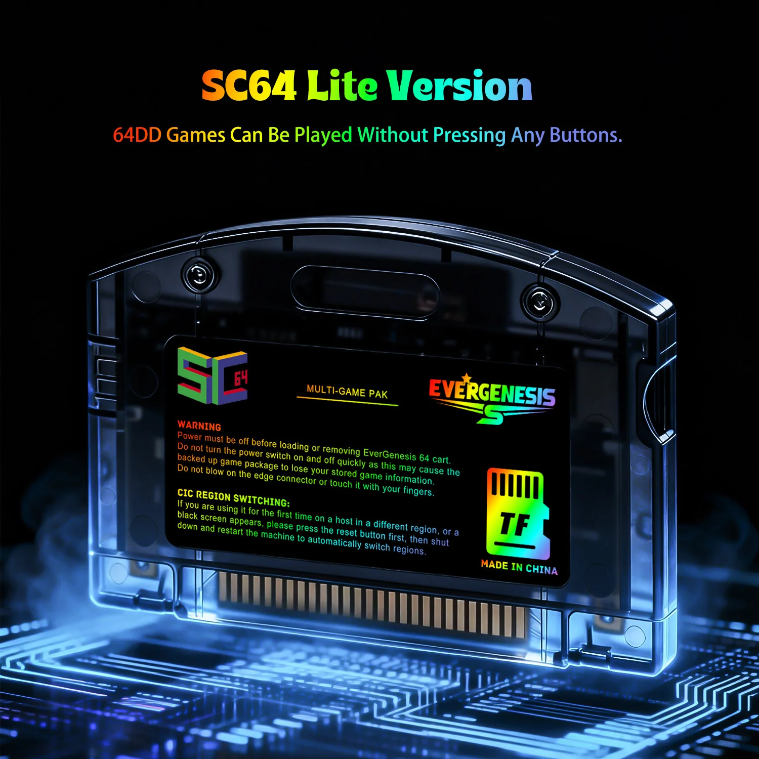 Флеш-карта SC64 11000 игр в 1 для N64, открытый исходный код, модульный чип 6TG для игровой консоли 64, с TF-картой 64 ГБ (art.: 3920d4fd3955e) - 3920d4fd3955e