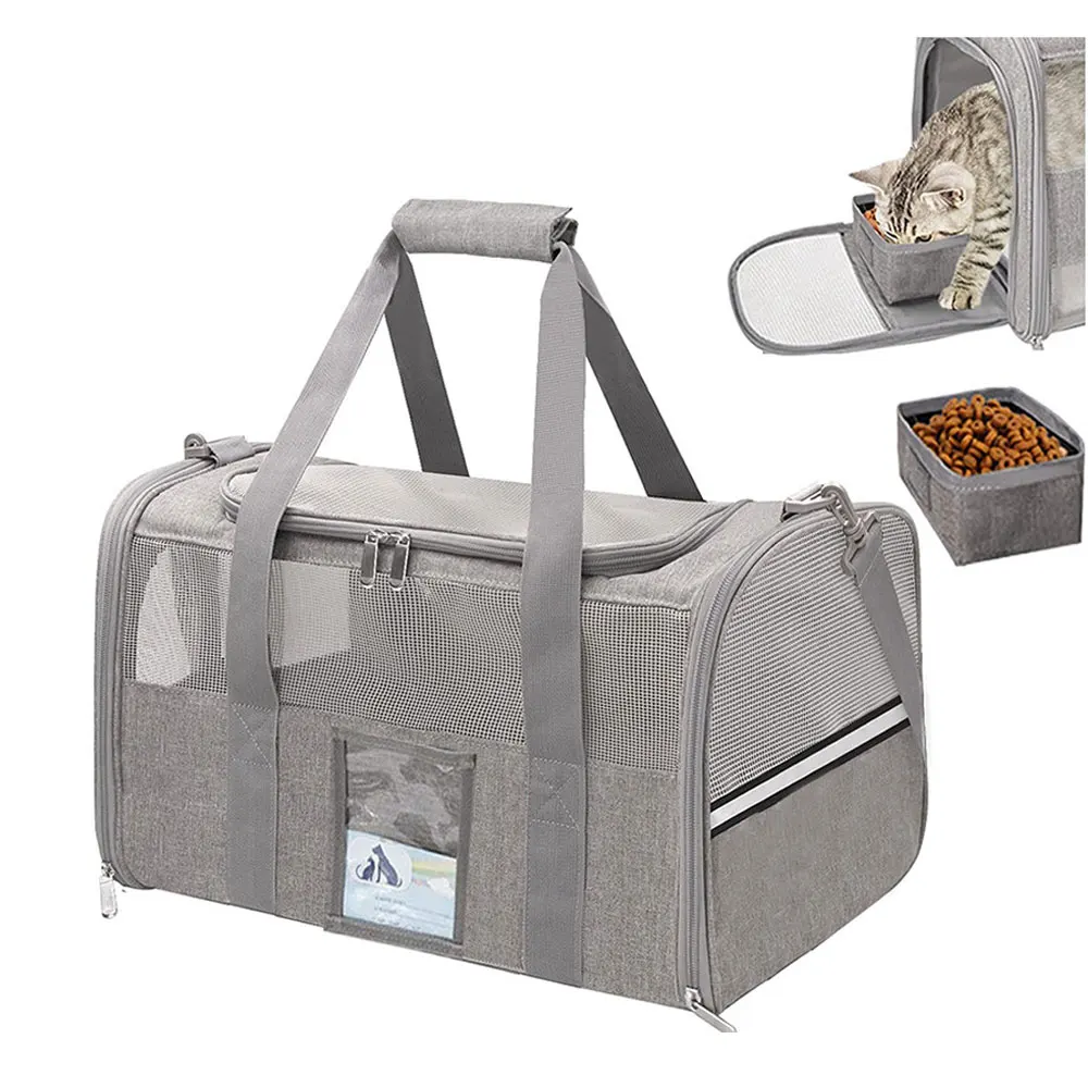 

Pet Carrier Bags Transport Bag With Locking Safety Zippers Portable Outdoor Travel Breathable Foldable For Pet Dog Cat Handbag