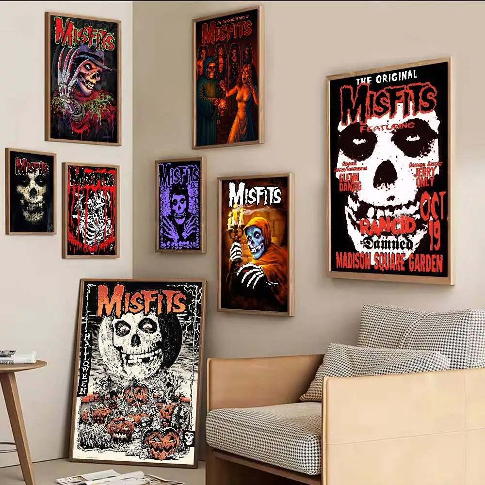 Фото Классическая музыка панк-группы M-Misfits, винтажные постеры, декор для комнаты, домашнего бара, кафе, скандинавский декор для дома №2