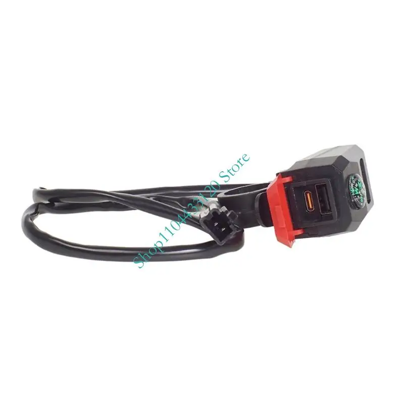 Фото Компактные зарядные устройства для мотоциклов 5V3A с двойными USB-портами. Водонепроницаемый дизайн и направление. Крепление для №3