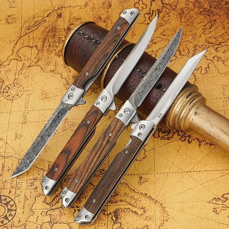 Складной нож тактический высокопрочный дамасский Клинок для самообороны