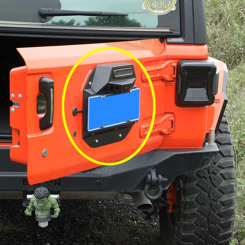 Lantsun JL1273 license plate holder with camera hole for jeep for wrangler JL 2018+