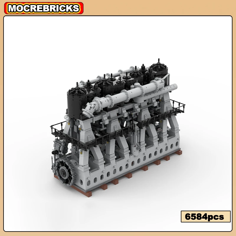 MOC- 157380 Большой корабельный двигатель возвратно-поступательный паровой с тройным